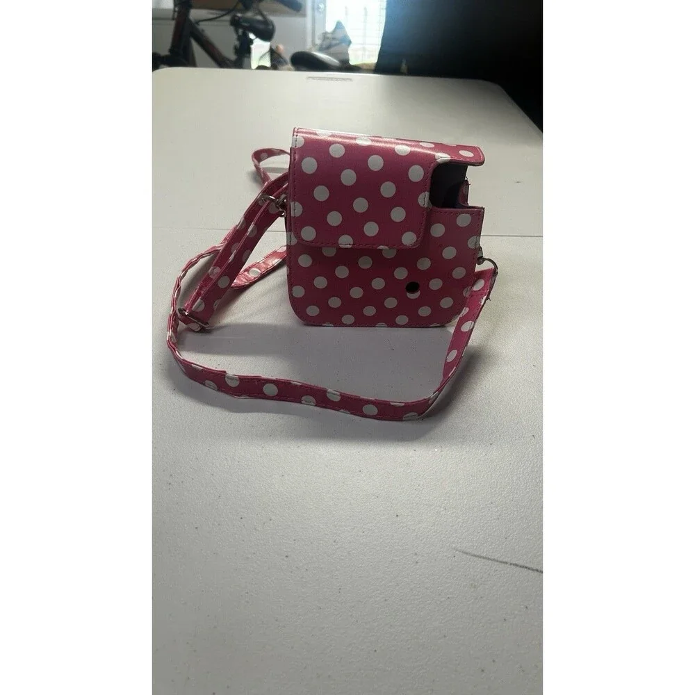 Instax Pink Polka Dot Polaroid Camera Bag